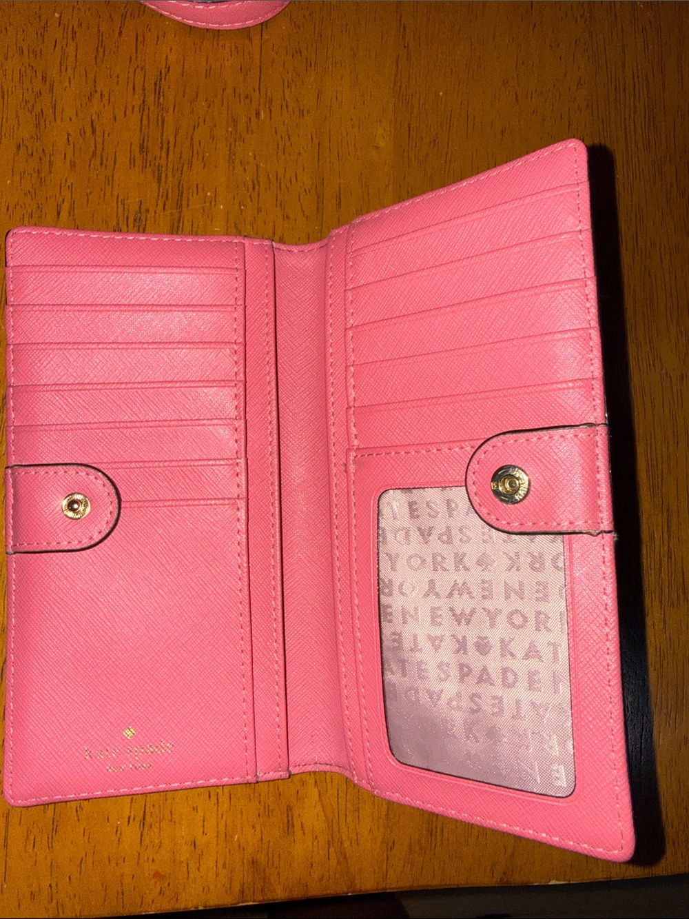 kate spade Pink Saffiano Leather Tote with Matching Wallet - Picture 10 of 10